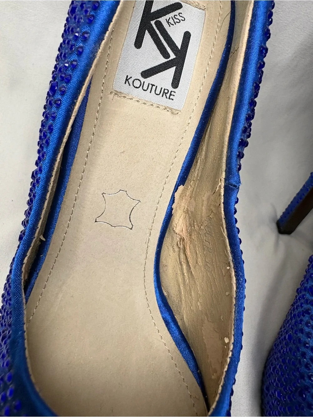 Royal Blue Crystal Platform Pump - Women's Dress Heels